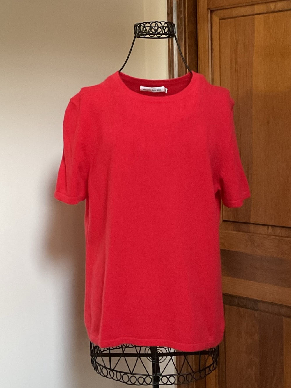 Monte Kashmir short sleeve cashmere sweater, L